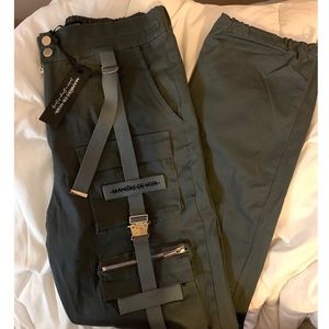 *NEW* Maniere De Voir Buckle Cargo Pants - Grey